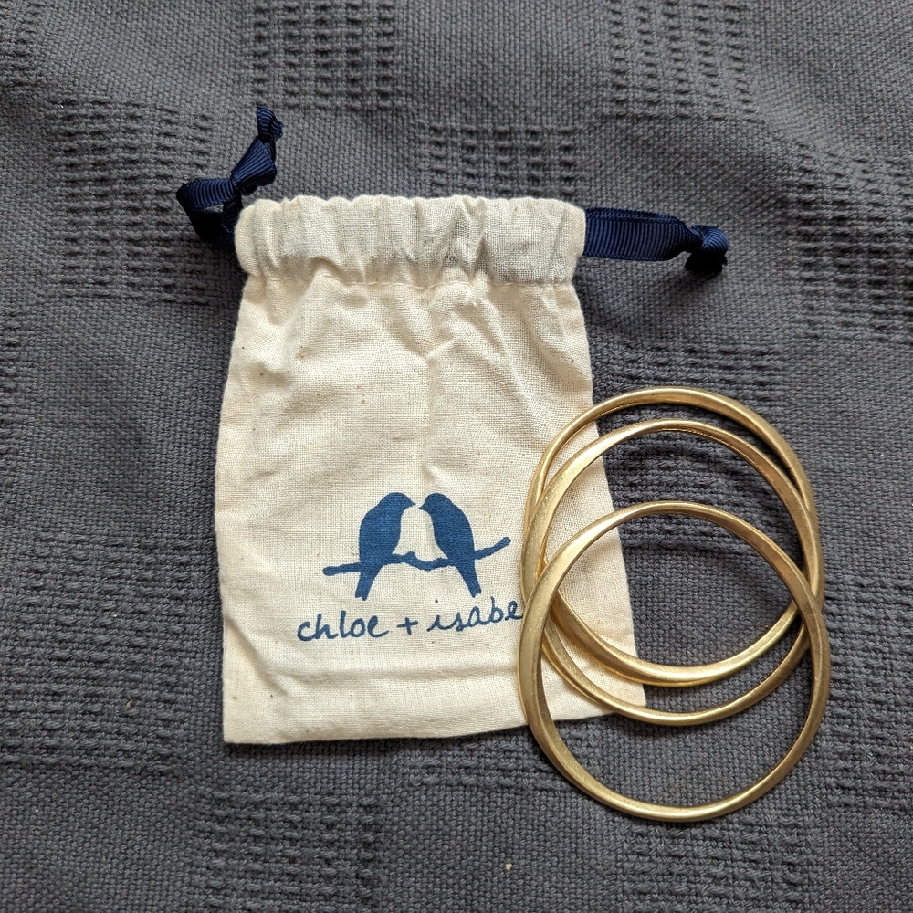 Chloe + Isabel gold bangles (2 for $24)